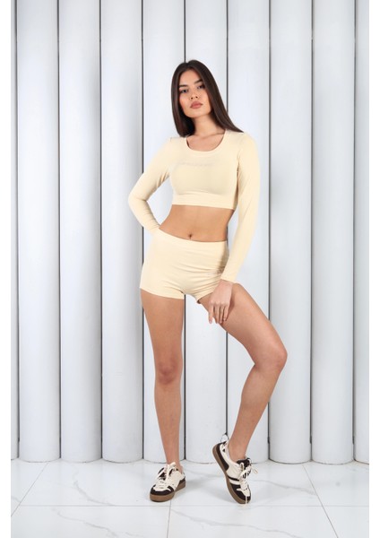Kadın Sarı Kısa Tişört Şort Takım | MSC055-SARI fiyatları