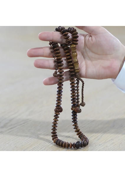 Sistemli Tekerlek Kesim Koyu Kahverengi 99 Taneli Cumaru Ağacı Zikir Tesbihi fırsatları