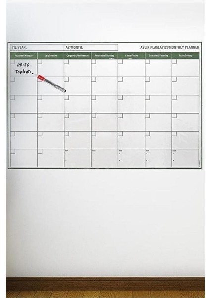 Manyetik Yapışkanlı Bir Aylık Program Planlayıcı Takvim 85X56 cm fırsatları