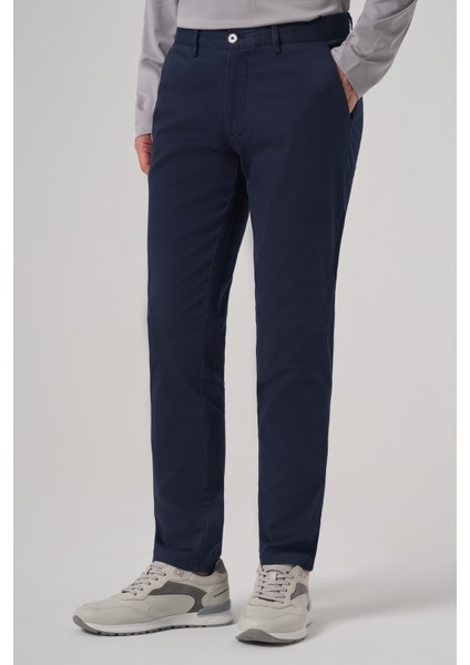 Erkek Lacivert Pamuk Trend Slim Fit Chino Pantolon fiyatları