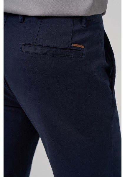 Erkek Lacivert Pamuk Trend Slim Fit Chino Pantolon fırsatları