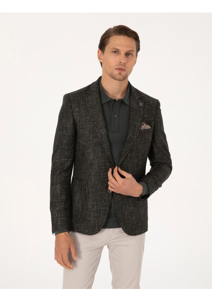 Erkek Haki Ex. Slim Fit Ceket 50311204-VR027