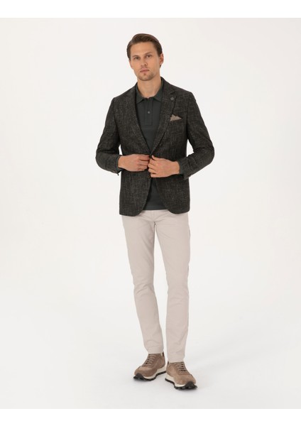 Erkek Haki Ex. Slim Fit Ceket 50311204-VR027 fırsatları