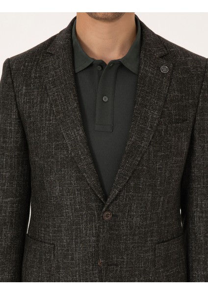 Erkek Haki Ex. Slim Fit Ceket 50311204-VR027