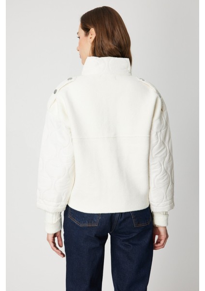 Kadın Kapitone Detaylı Kapak Cepli Mont 60711 Ekru fırsatları
