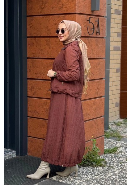 Tafta Etek Takım 38216 Taba fiyatları