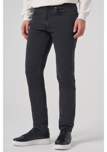 Erkek Füme Denim 5 Cep Dynamic Fit Jean Kot Pantolon