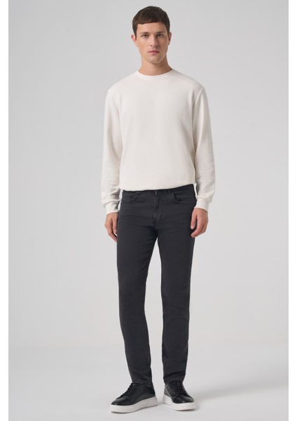 Erkek Füme Denim 5 Cep Dynamic Fit Jean Kot Pantolon modelleri