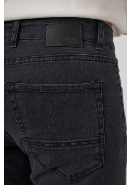 Erkek Füme Denim 5 Cep Dynamic Fit Jean Kot Pantolon fırsatları