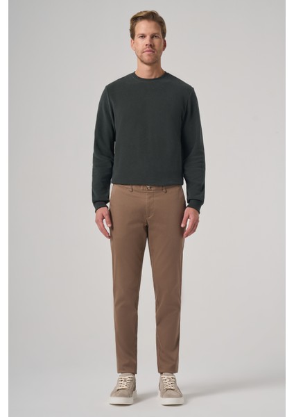 Erkek Bej Pamuk Trend Slim Fit Chino Pantolon modelleri
