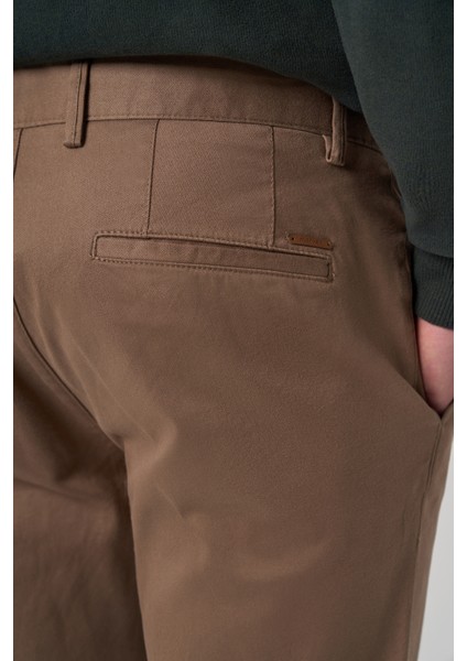 Erkek Bej Pamuk Trend Slim Fit Chino Pantolon fırsatları