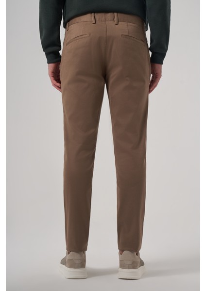 Erkek Bej Pamuk Trend Slim Fit Chino Pantolon indirimleri