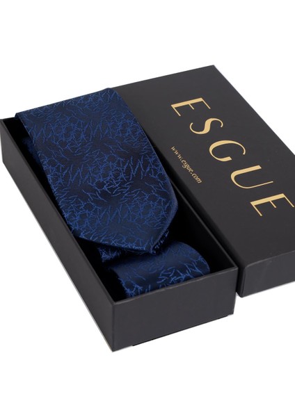 8 cm Klasik Geniş Hand Made Lacivert Desenli Mendilli Kravat fırsatları