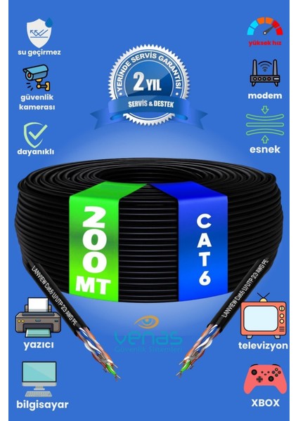 200 Metre Cat6 Combo Kablo