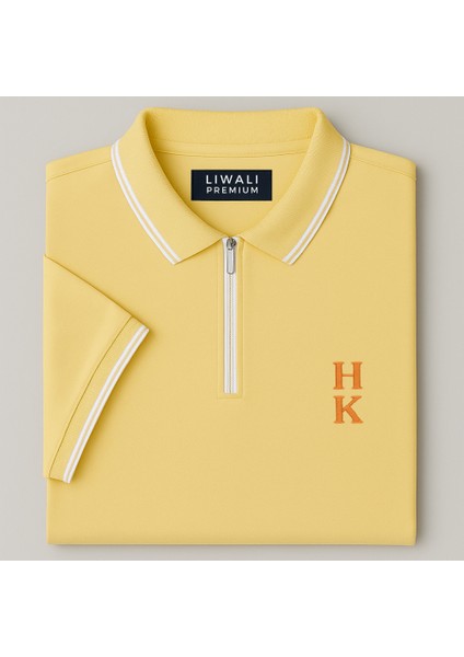 Kişiye Özel Nakışlı Kısa Kollu Ribana Yaka Likralı Premium Soft Sarı Tişört 2xl indirimleri