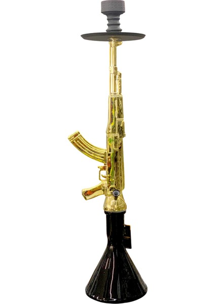 Alüminyum Gövdeli Ak-47 Kalaşnikof Tasarım 90 cm Premium Nargile Seti – Büyük Boy Contalı Sistem fiyatları