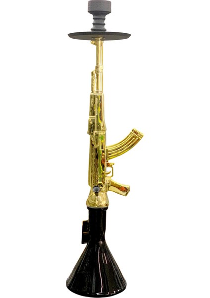 Alüminyum Gövdeli Ak-47 Kalaşnikof Tasarım 90 cm Premium Nargile Seti – Büyük Boy Contalı Sistem modelleri