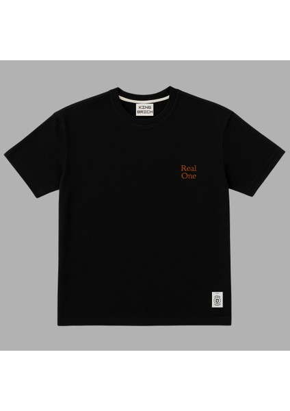 Kişiye Özel Nakışlı Yakası Biyeli Kısa Kollu Bisiklet Yaka Premium Siyah Tişört L modelleri