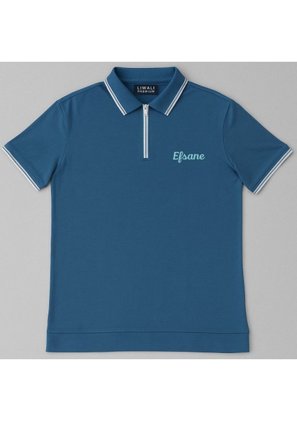 Kişiye Özel Nakışlı Kısa Kollu Ribana Yaka Likralı Premium Turkuaz Tişört 3xl modelleri