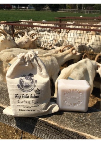 3 ADET El Yapımı Taş Dövme Keçi Sütlü Sabun (Saf Zeytinyağlı & %100 Doğal)
