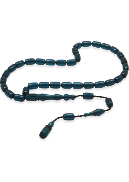 Sistemli Kapsül Kesim Mini Boy Turkuaz Ateş Kehribar Tesbih