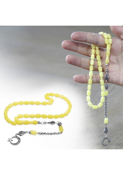 Kararmaz Metal Kafes Zincir Püsküllü Kapsül Kesim Sarı Beyaz Hareli Beyrut Kehribar Tesbih fiyatları