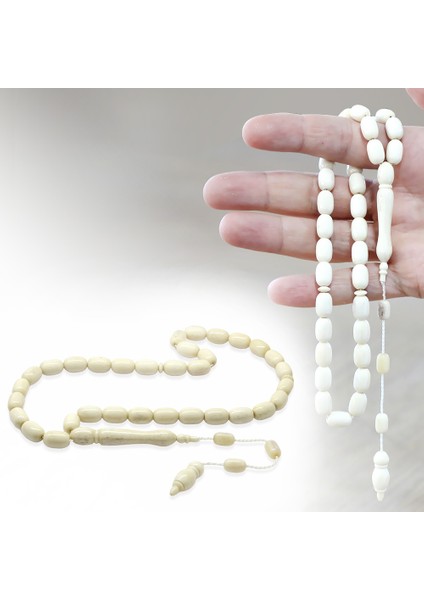 Sistemli Kapsül Kesim Naturel Renk Deve Kemiği Tesbih fiyatları