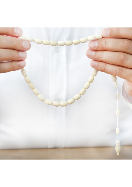 Sistemli Kapsül Kesim Naturel Renk Deve Kemiği Tesbih fırsatları