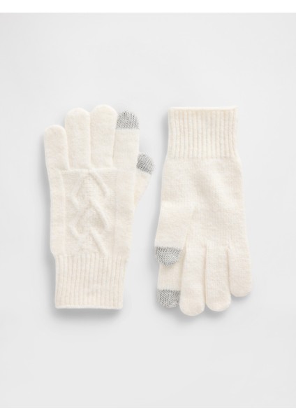 Kız Çocuk Beyaz Smartphone Eldiven