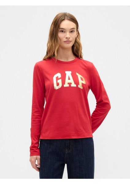 Kadın Kırmızı Favorite Gap Logo T-Shirt