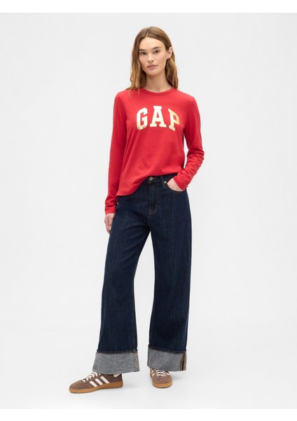 Kadın Kırmızı Favorite Gap Logo T-Shirt indirimleri