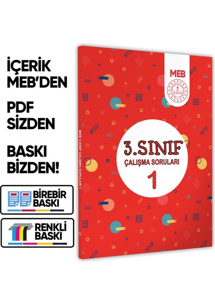 2026 MEB İlkokul 3.Sınıf Çalışma Soruları 2 Tüm Dersler Kazanım Pekiştirme Kitabı BASKI ÜCRETİ