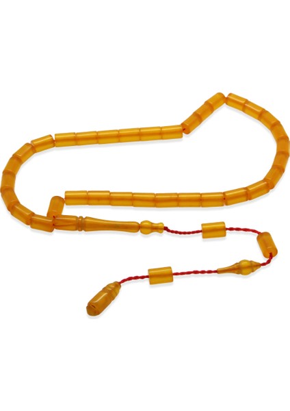 Sistemli Kesme Kesim Mini Boy Turuncu Ateş Kehribar Tesbih