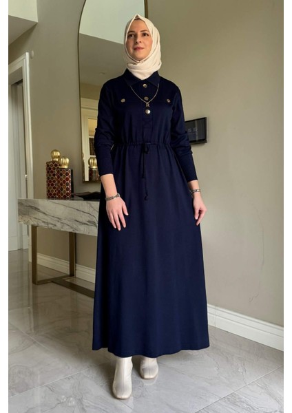 Hazan Triko Elbise Lacivert