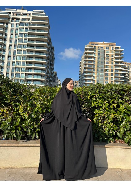 Tesettür Ayrobin Elbise ve Sufle Takım