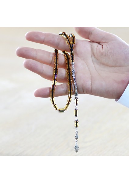 925 Ayar Gümüş Kral Püsküllü Kesme Kesim Hafif Fosilli Ihlamur Sarı Doğal Damla Kehribar Tesbih fırsatları