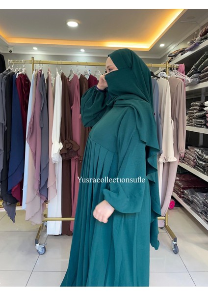 Tesettür Ayrobin Elbise ve Sufle Takım