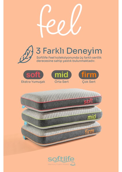 Feel Firm Visko Yastık - Ekstra Sert Visco Ortopedik Yastık 60x40x12cm indirimleri