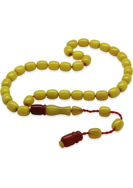 Sistemli Küp Kesim Çift Renk Imameli Bilek Boy Yeşil Ateş Kehribar Tesbih