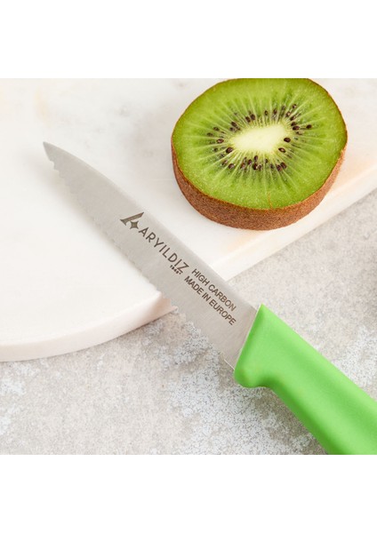 Daily Tırtıklı Meyve Bıçağı Yeşil 9 cm fiyatları