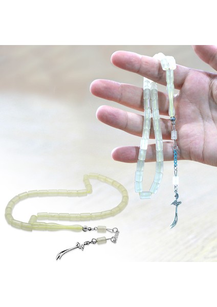 Kararmaz Metal Zülfikar Püsküllü Kesme Kesim Şeffaf Renk Kedigözü Tesbih fırsatları