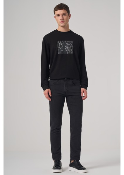 Erkek Siyah Denim 5 Cep Slim Fit Jean Kot Pantolon modelleri