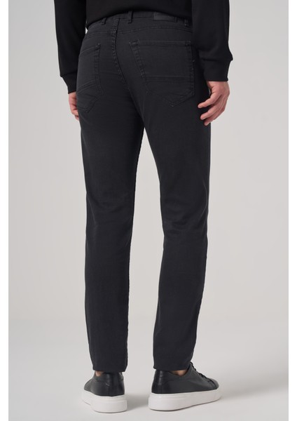Erkek Siyah Denim 5 Cep Slim Fit Jean Kot Pantolon indirimleri