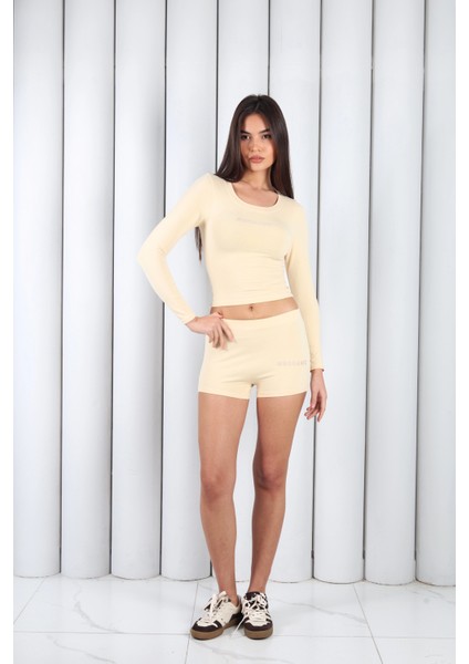 Kadın Sarı Tişört Şort Takım | MSC054-SARI fırsatları