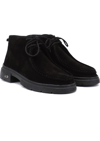 Kadın Siyah Süet Bağcıklı Hakiki Deri Comfort Bot fiyatları