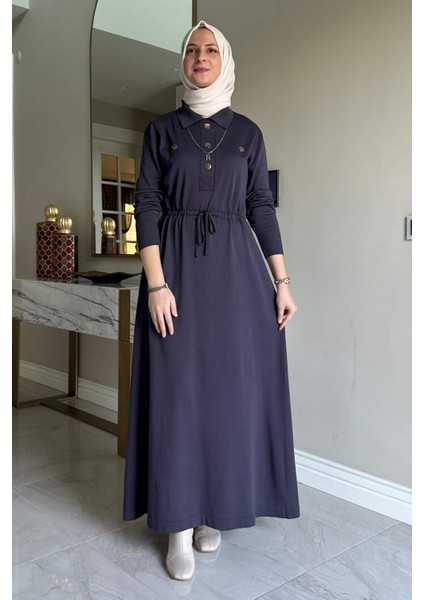 Hazan Triko Elbise Antrasit