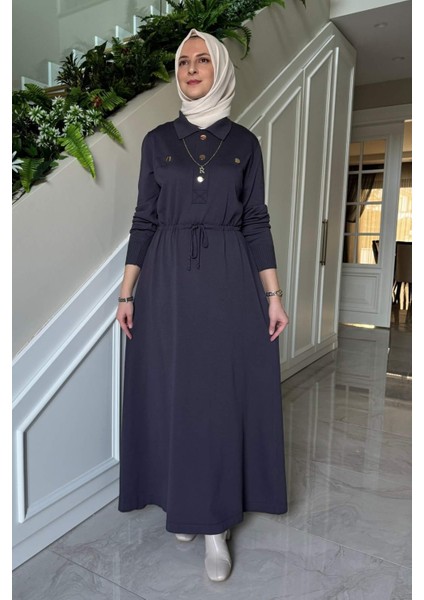 Hazan Triko Elbise Antrasit modelleri