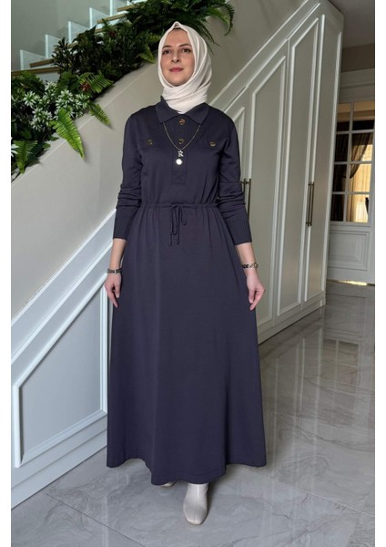 Hazan Triko Elbise Antrasit indirimleri