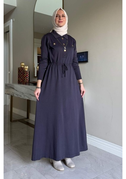 Hazan Triko Elbise Antrasit