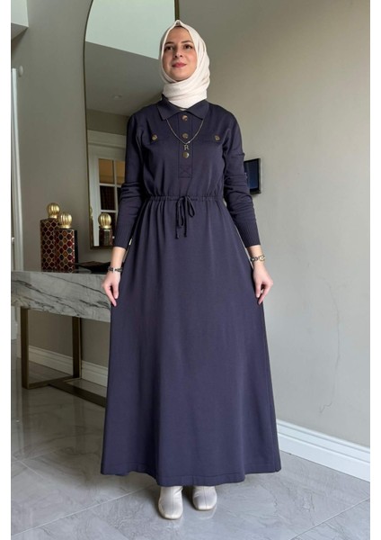 Hazan Triko Elbise Antrasit